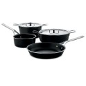 Batteria di pentole 6 pezzi Alessi Pots & Pans Black