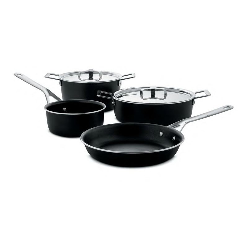 Batteria di pentole 6 pezzi Alessi Pots & Pans Black