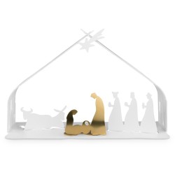 Bark crib presepe bianco...