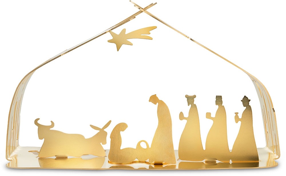 Bark crib presepe oro alessi