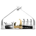 Bark crib presepe in acciaio alessi