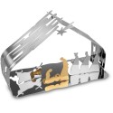 Bark crib presepe in acciaio alessi