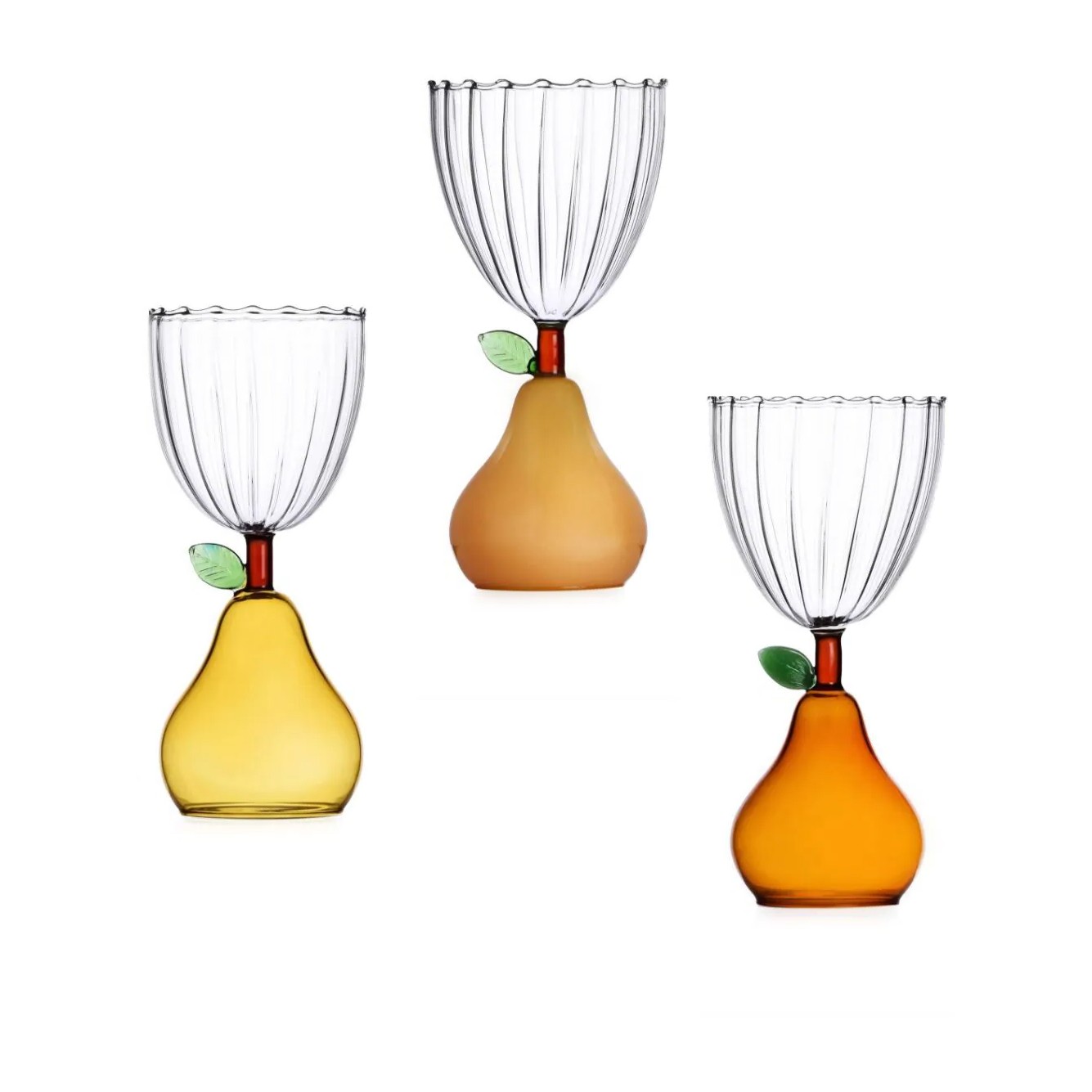 Set 3 bicchieri Pera
