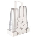 Porta bicchieri farfalle bianco Arti e Mestieri