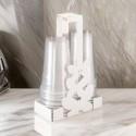 Porta bicchieri farfalle bianco Arti e Mestieri