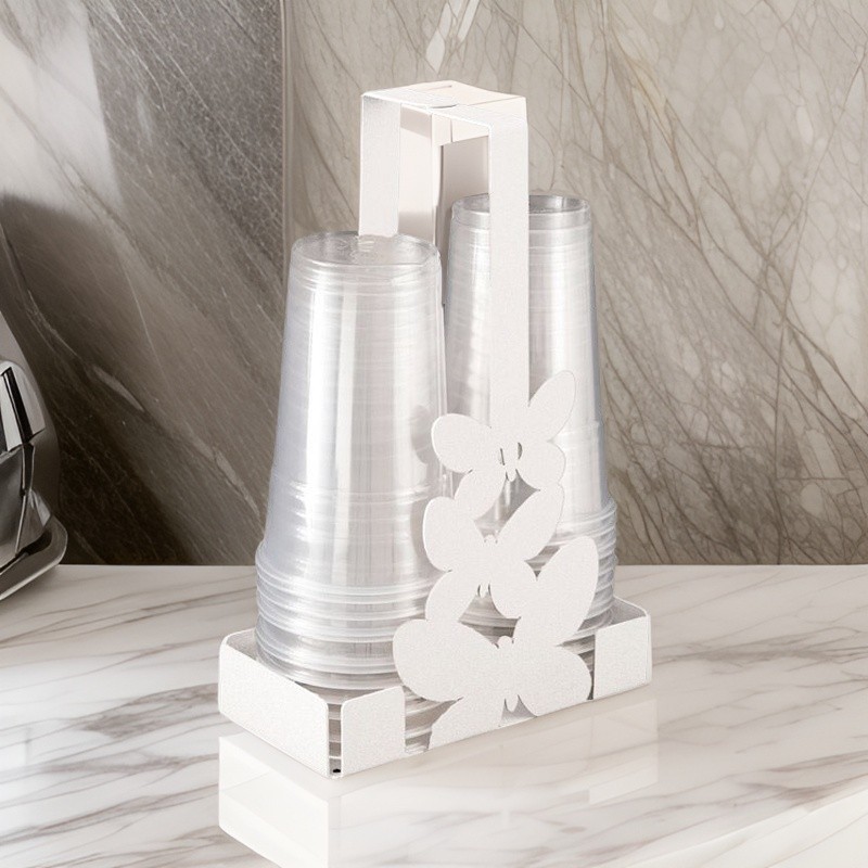 Porta bicchieri farfalle bianco Arti e Mestieri