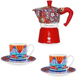 Set 2 tazze con Caffettiera