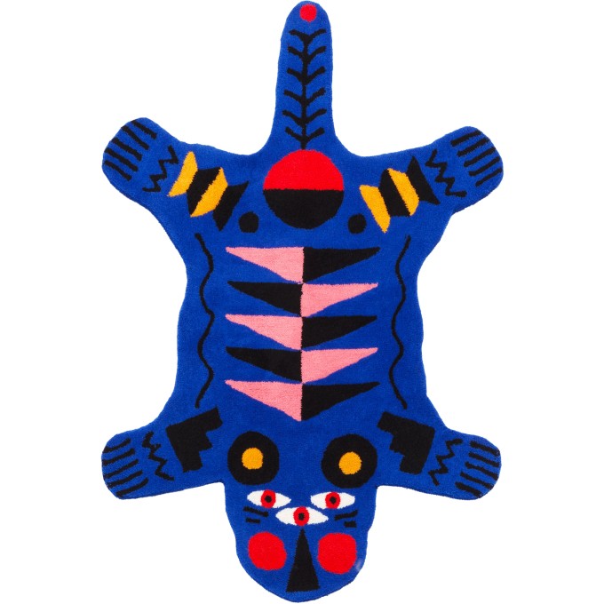 Tappeto Blue Panther Oggian Qeeboo