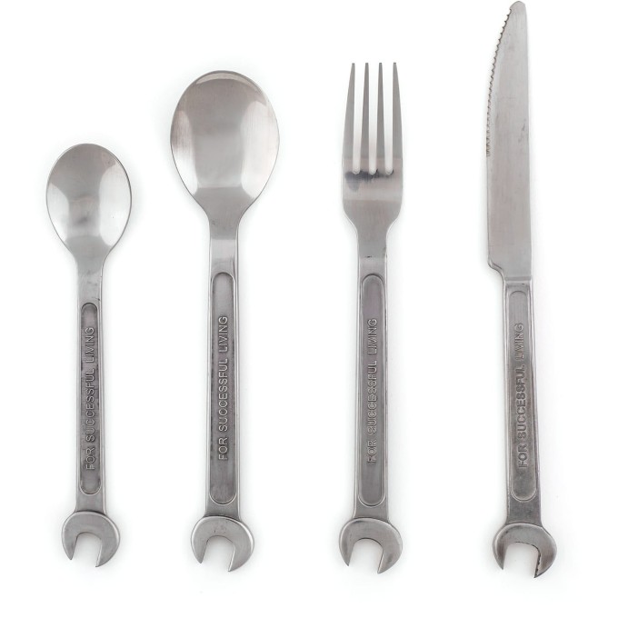 Set 4 posate in acciaio 18/0 diy seletti