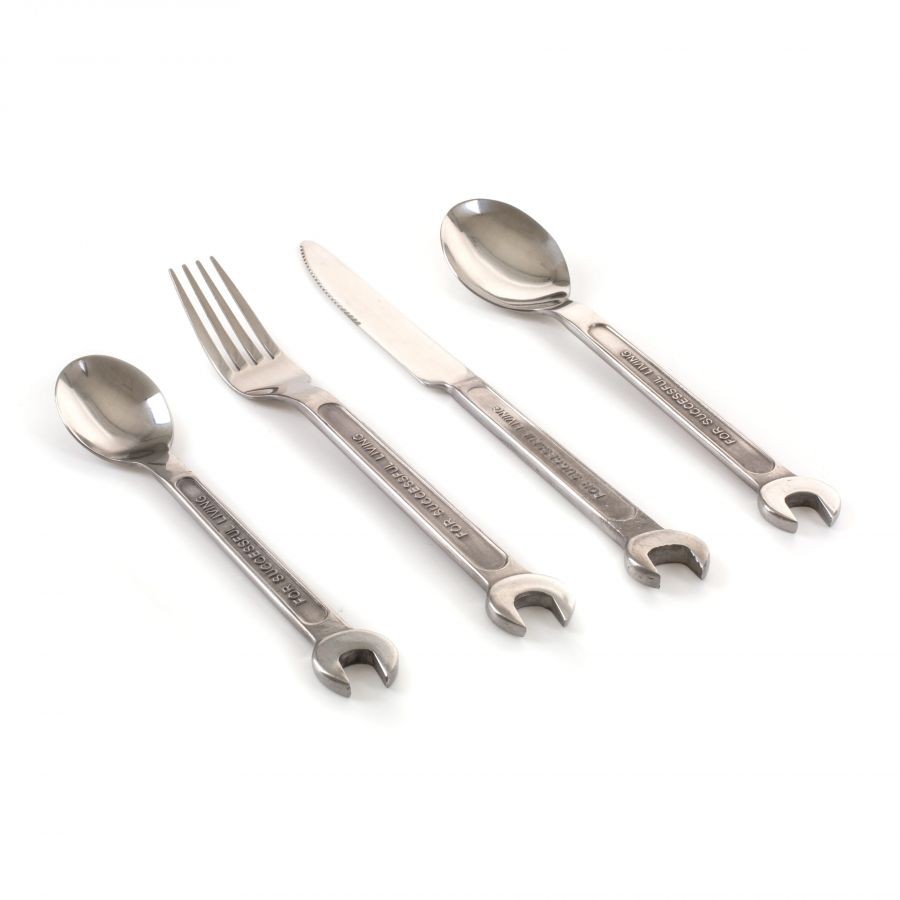 Set 4 posate in acciaio 18/0 diy seletti