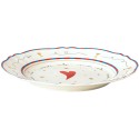 Set 4 Piatti Piani Cuore 26 Cm