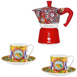 Set 2 tazze con Caffettiera