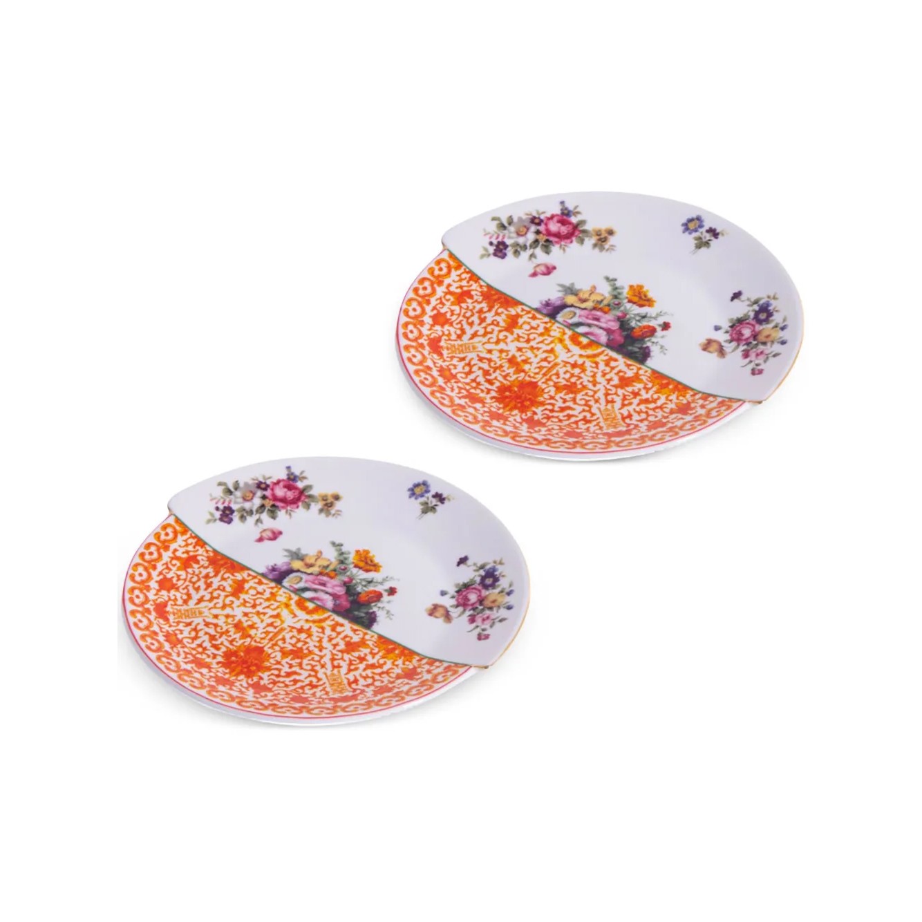 Set 2 Porcelain Bread Plate Hybrid Olivia
