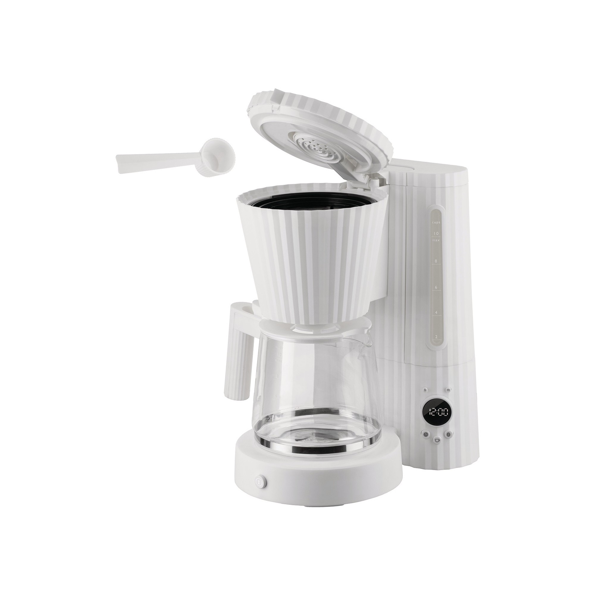 Plisse Filter Coffee Machine White Alessi