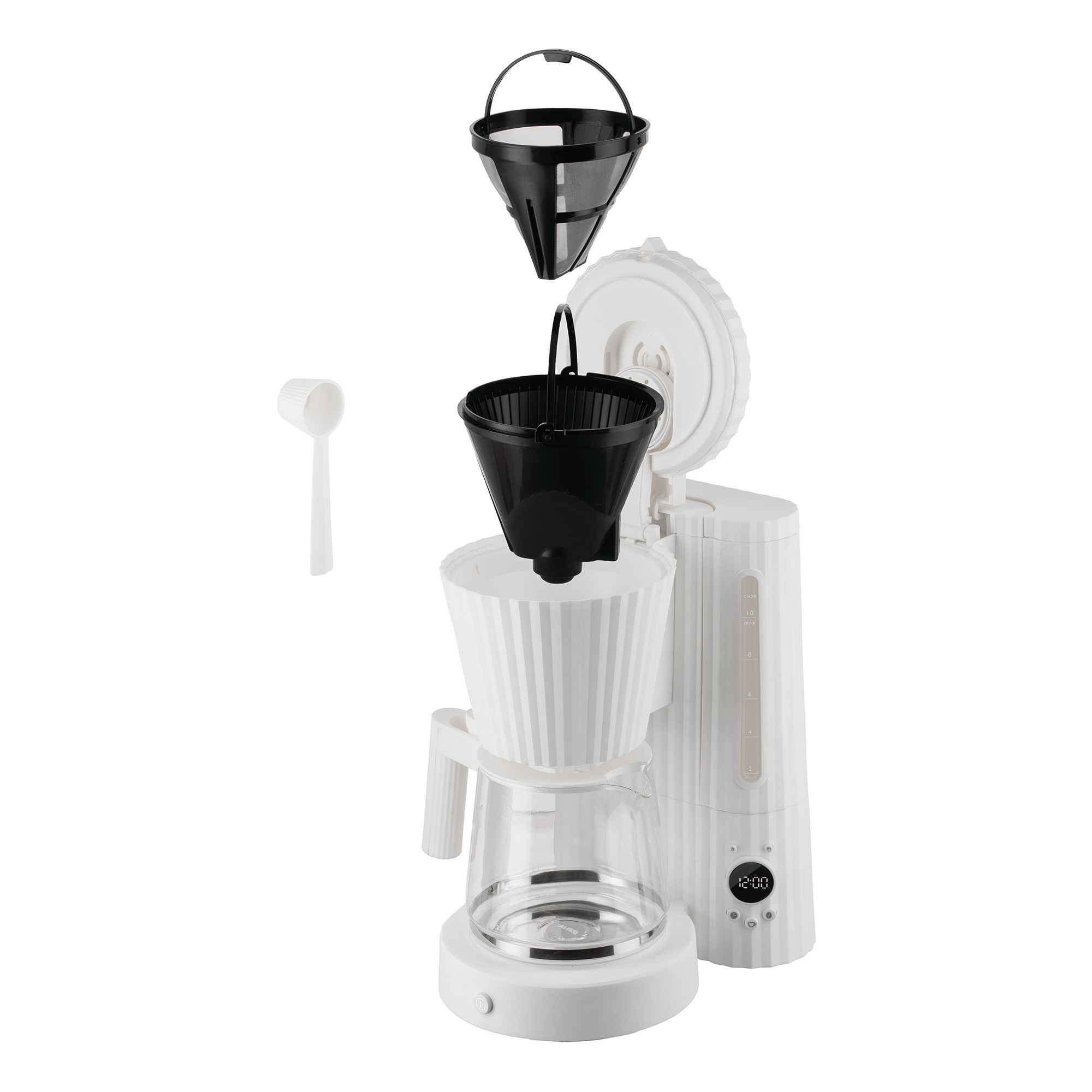 Plisse Filter Coffee Machine White Alessi