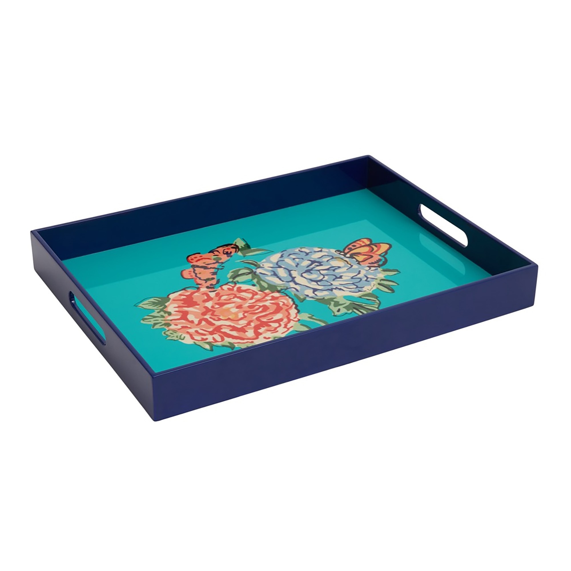 Tray 45X34 Queen Flw Green