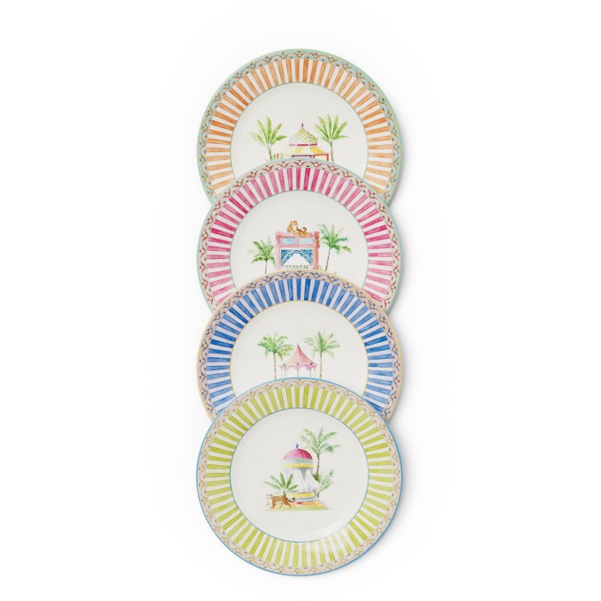 set di 4 piatti da dessert Sariska Assorted