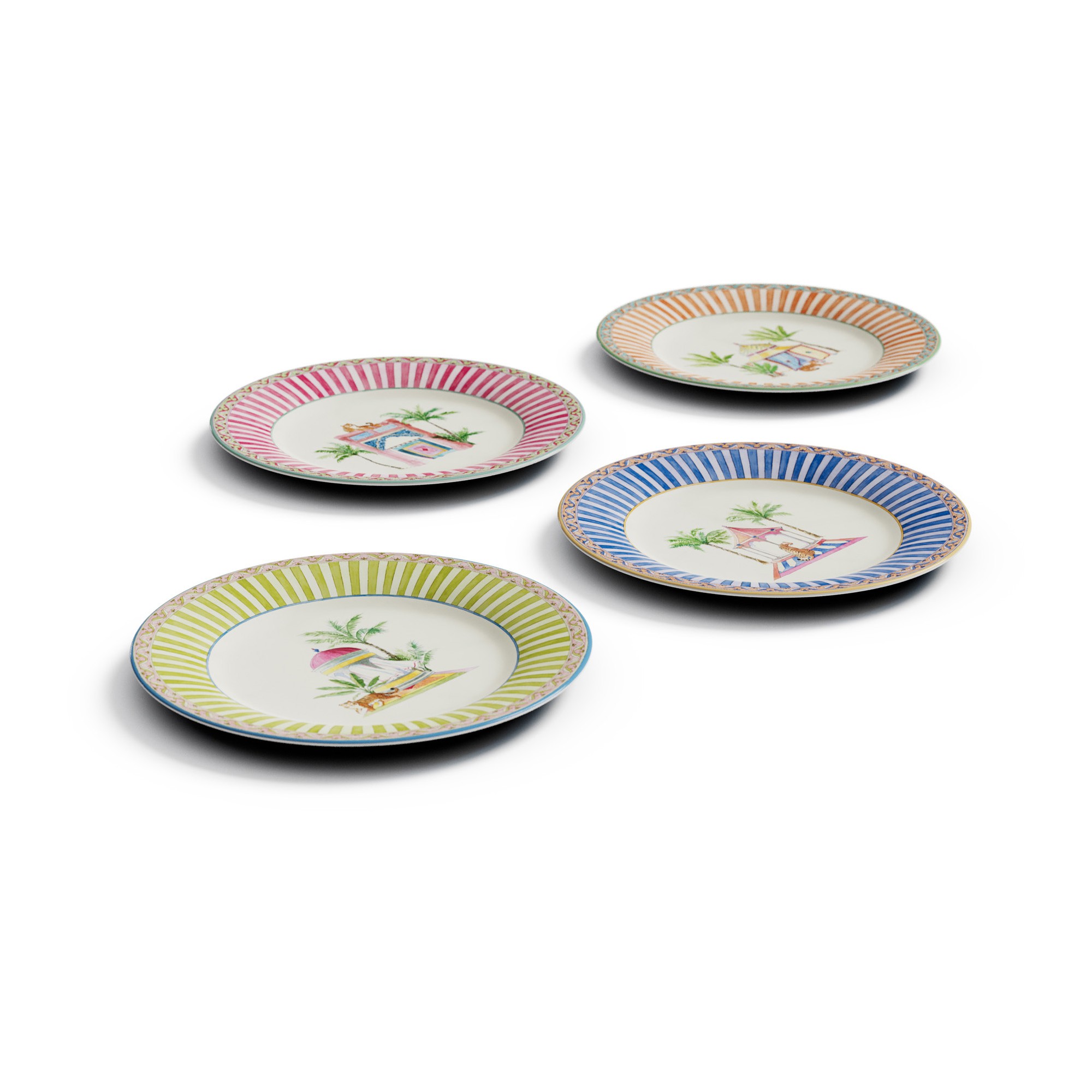 set di 4 piatti da dessert Sariska Assorted