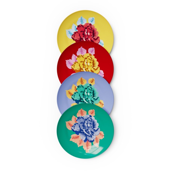 set di 4 piatti da dessert Indian Tiger Assorted