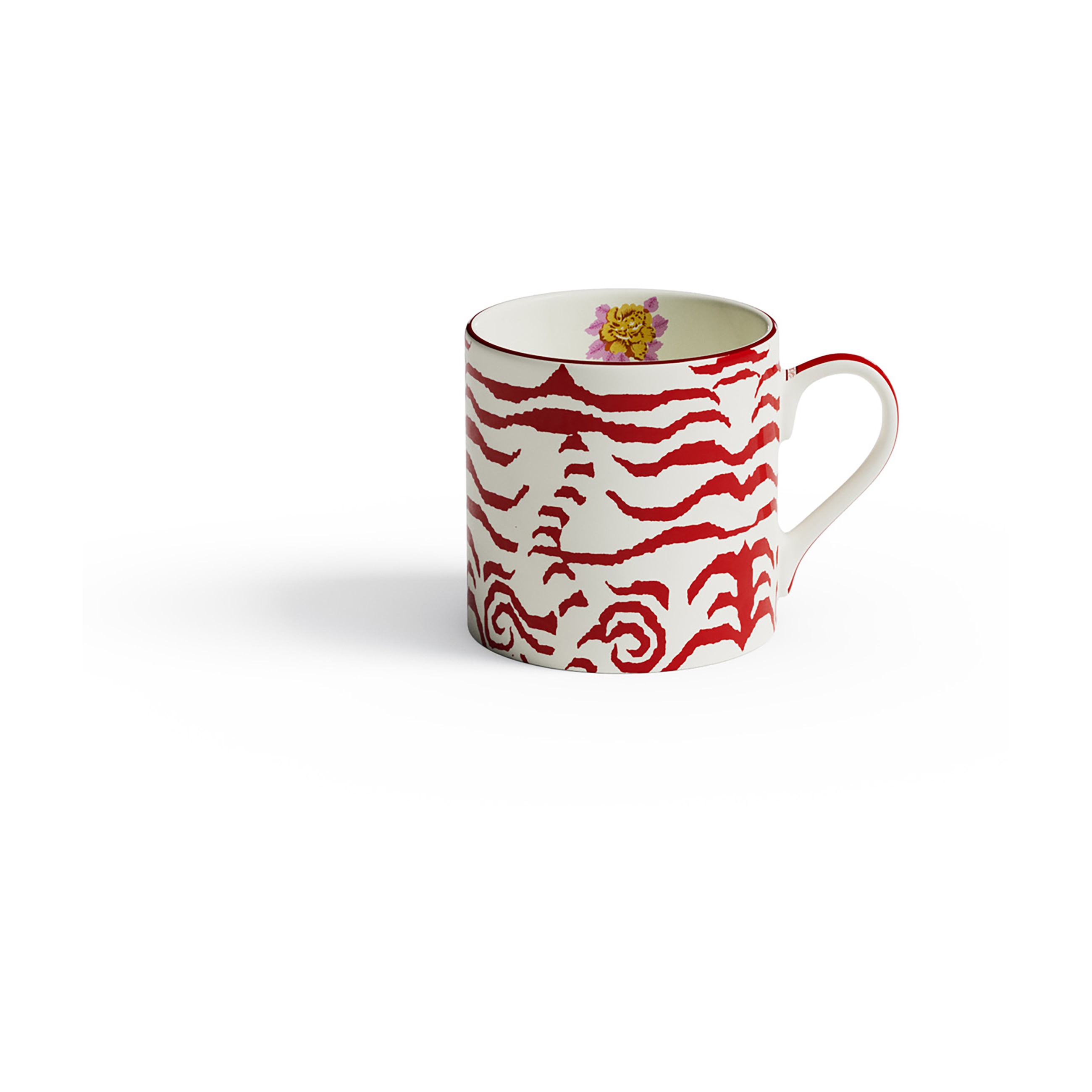 Mug Porcelain Indian Tiger Red Unica