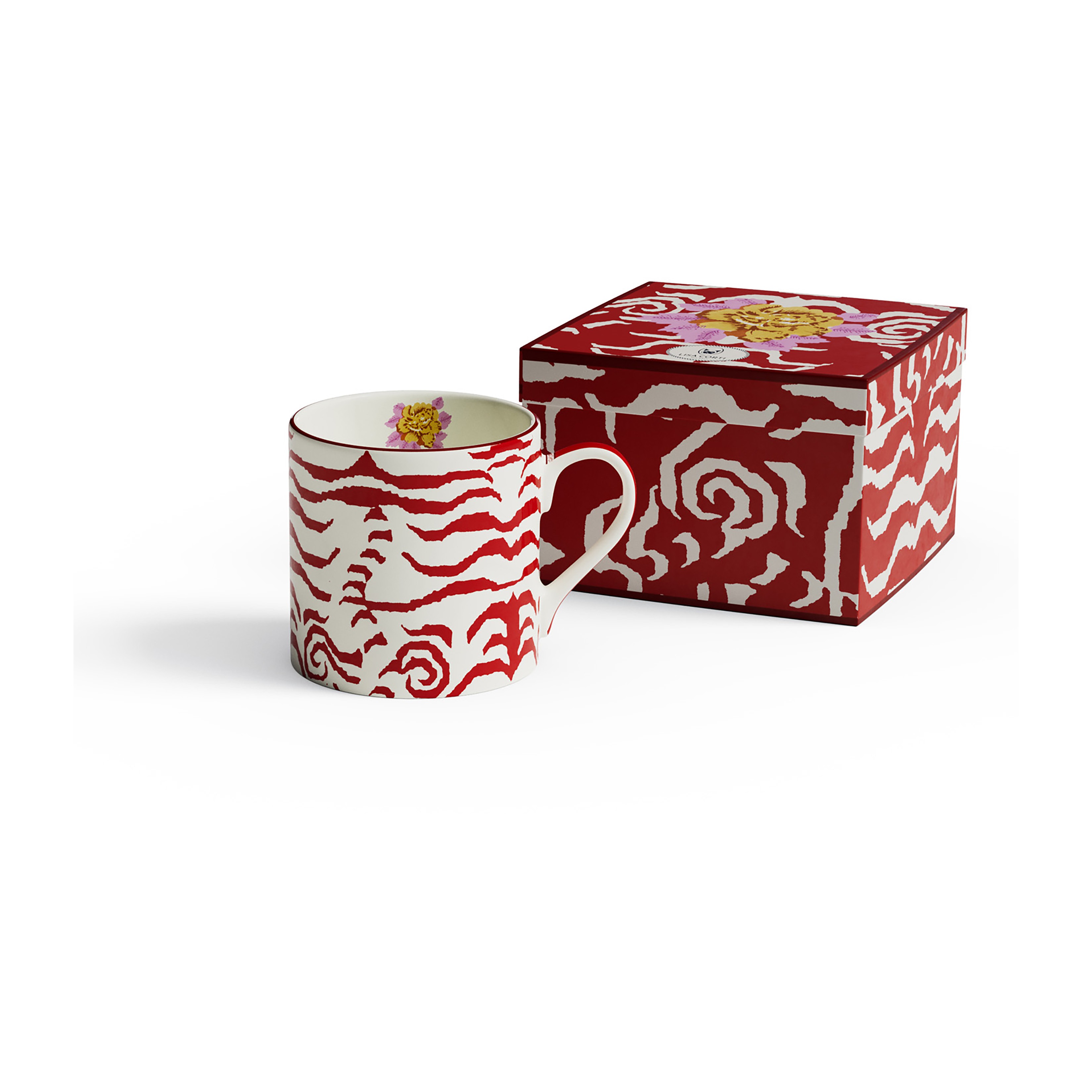 Mug Porcelain Indian Tiger Red Unica