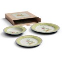 Table Set Plate 3X Porcelain Sariska Blue Unica