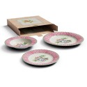Table Set Plate 3X Porcelain Sariska Pink Unica