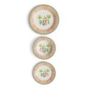 Table Set Plate 3X Porcelain Sariska Orange Unica