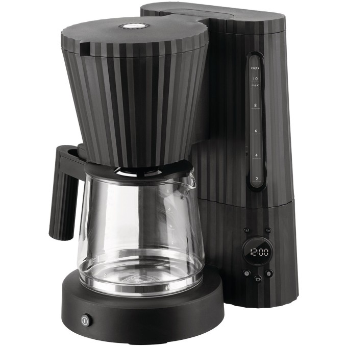 Plisse Filter Coffee Machine Black Alessi