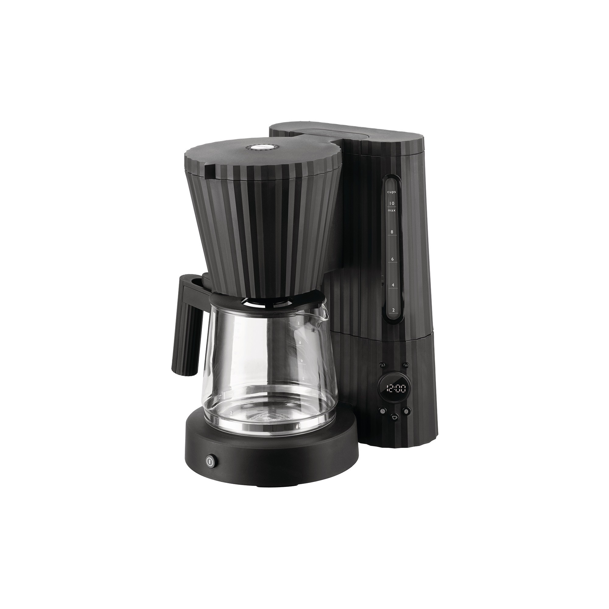 Plisse Filter Coffee Machine Black Alessi