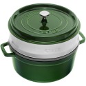 Cocotte con cestello a vapore rotonda