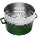 Cocotte con cestello a vapore rotonda
