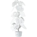 Lampada monstera grande bianca+vaso Arti e Mestieri