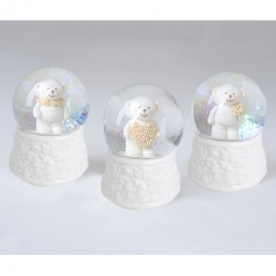 Set 3 palle acqua/neve base...