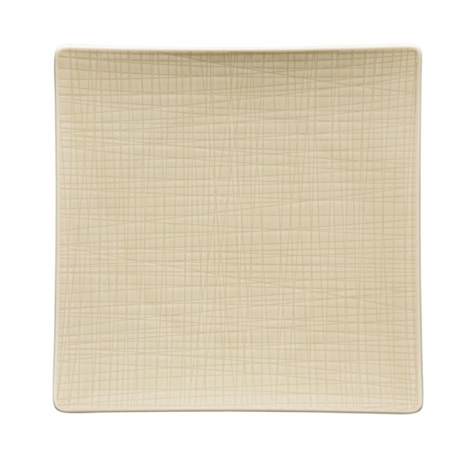 Piatto quadrato piano 27 cm cream mesh rosenthal
