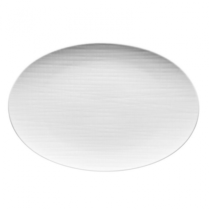 Piatto ovale 38 cm bianco mesh rosenthal