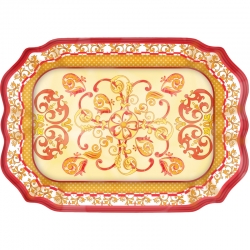 Vassoio toni arancio baci...