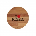 Tagliere tondo ? 30 cm i love pizza / black & red