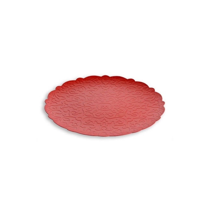 Dressed vassoio rotondo rosso alessi