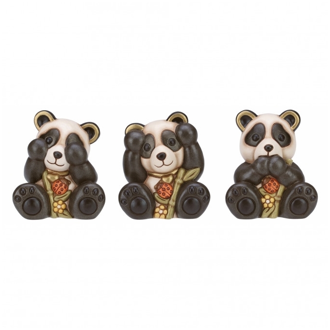 Confezione 3 panda