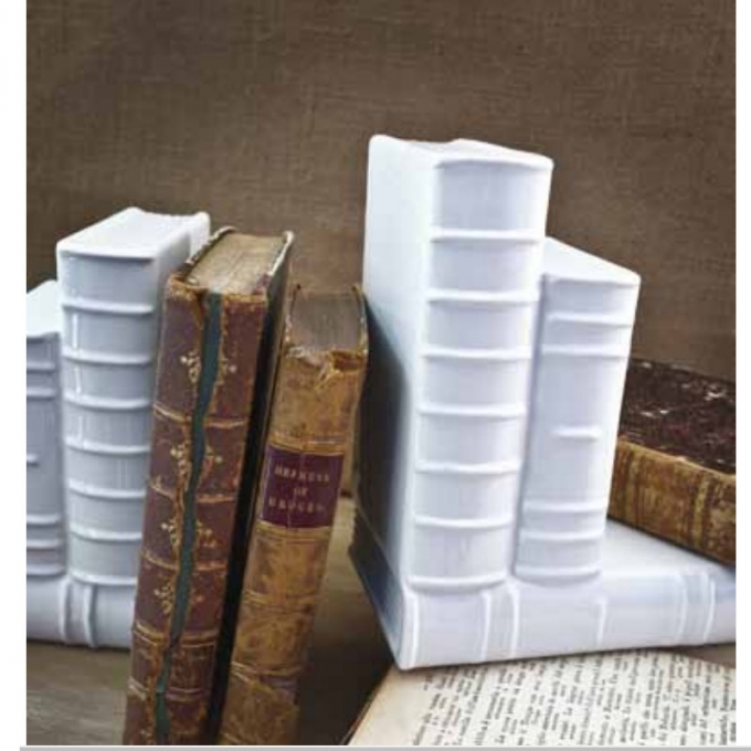 Titengoio reggilibri libri in ceramica bianca Rituali Domestici